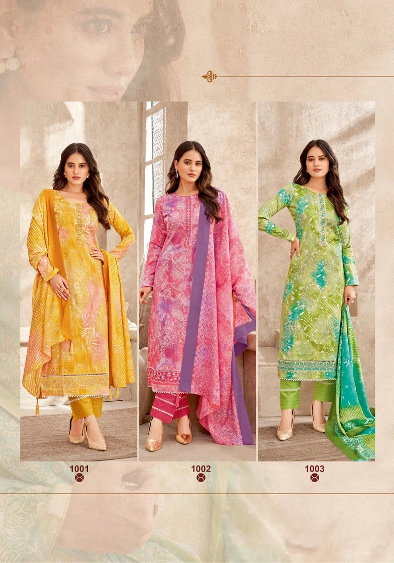 Suryajyoti Prachi Vol 1 Jaam Satin Wholesale Salwar Suit Catalog — Wholesale Salwar Suits, MPA wholesale from Surat — view 8